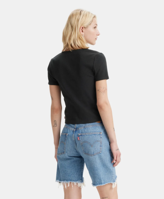 Polera Mujer Muse SS Tee Caviar Cotton Levis - Imagen 2