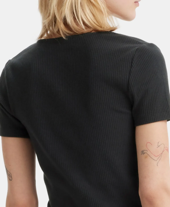 Polera Mujer Muse SS Tee Caviar Cotton Levis - Imagen 4