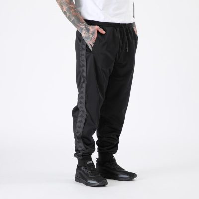 Pantalón Buzo Hombre Banda Black Black Kappa