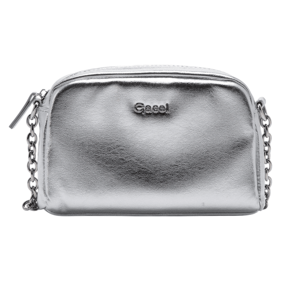 Cartera Bandolera Pequeña Plateado Gacel