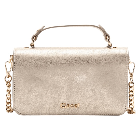 Cartera Mujer Ca5966 Cuero Sintetico Dorado Gacel