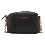 Cartera Bandolera Pequeña Graneado Negro Gacel