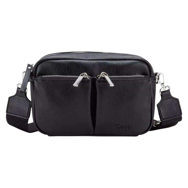 Cartera Mujer Graneado Negro Gacel