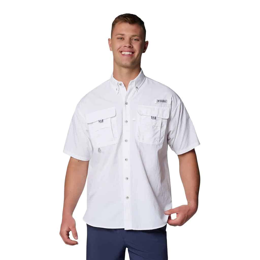 Camisa Manga Corta Hombre Bahama II Blanco Columbia