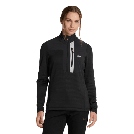 Poleron Mujer Karova Nano-F 14 Zip negro Lippi