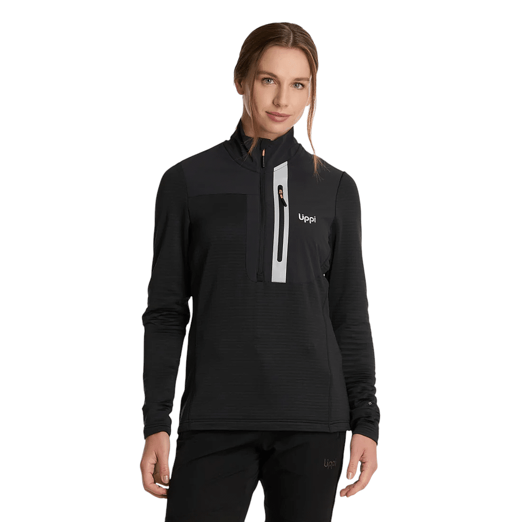 Poleron Mujer Karova Nano-F 14 Zip negro Lippi