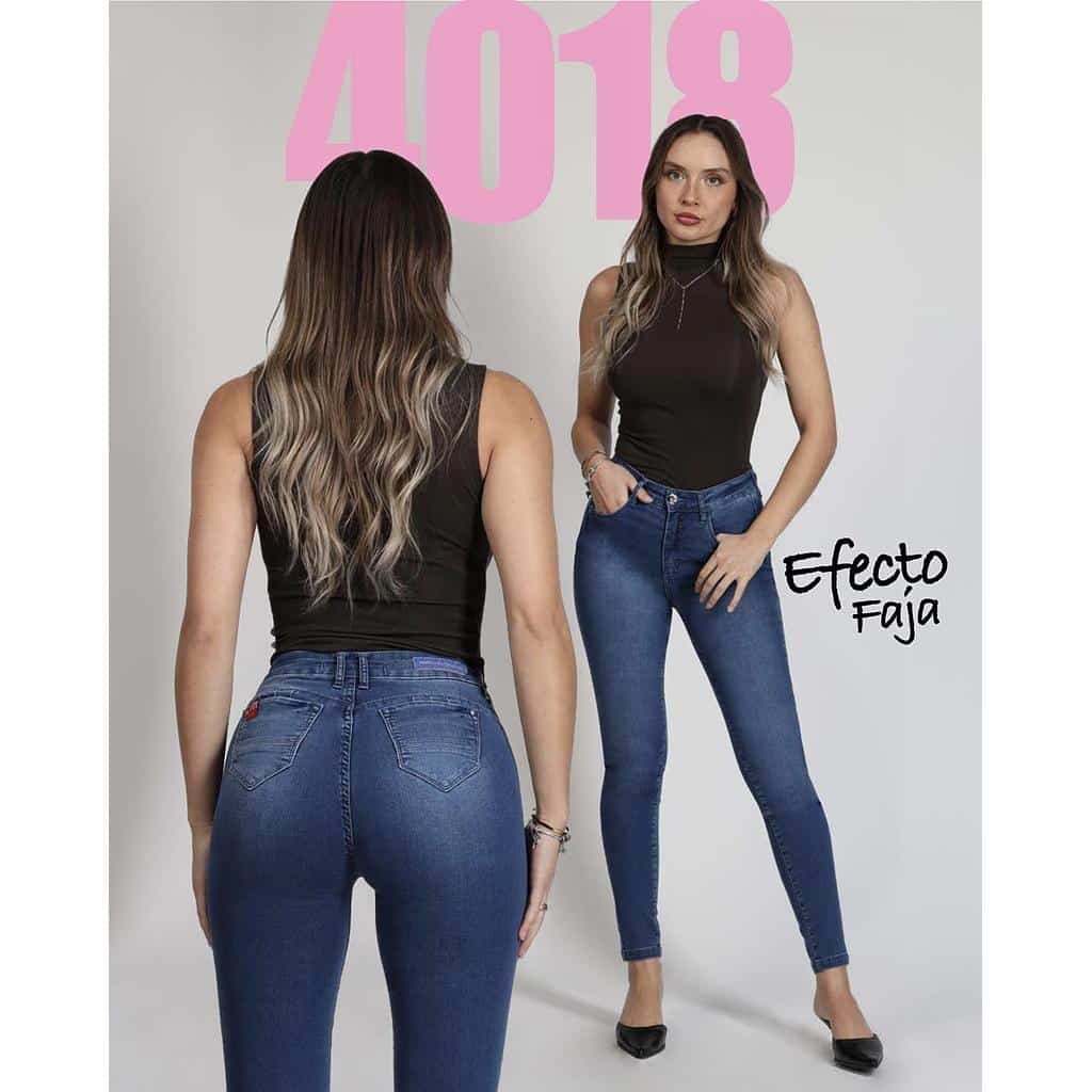 Jeans Mujer Cintura Pitillo 4018 Mohicano