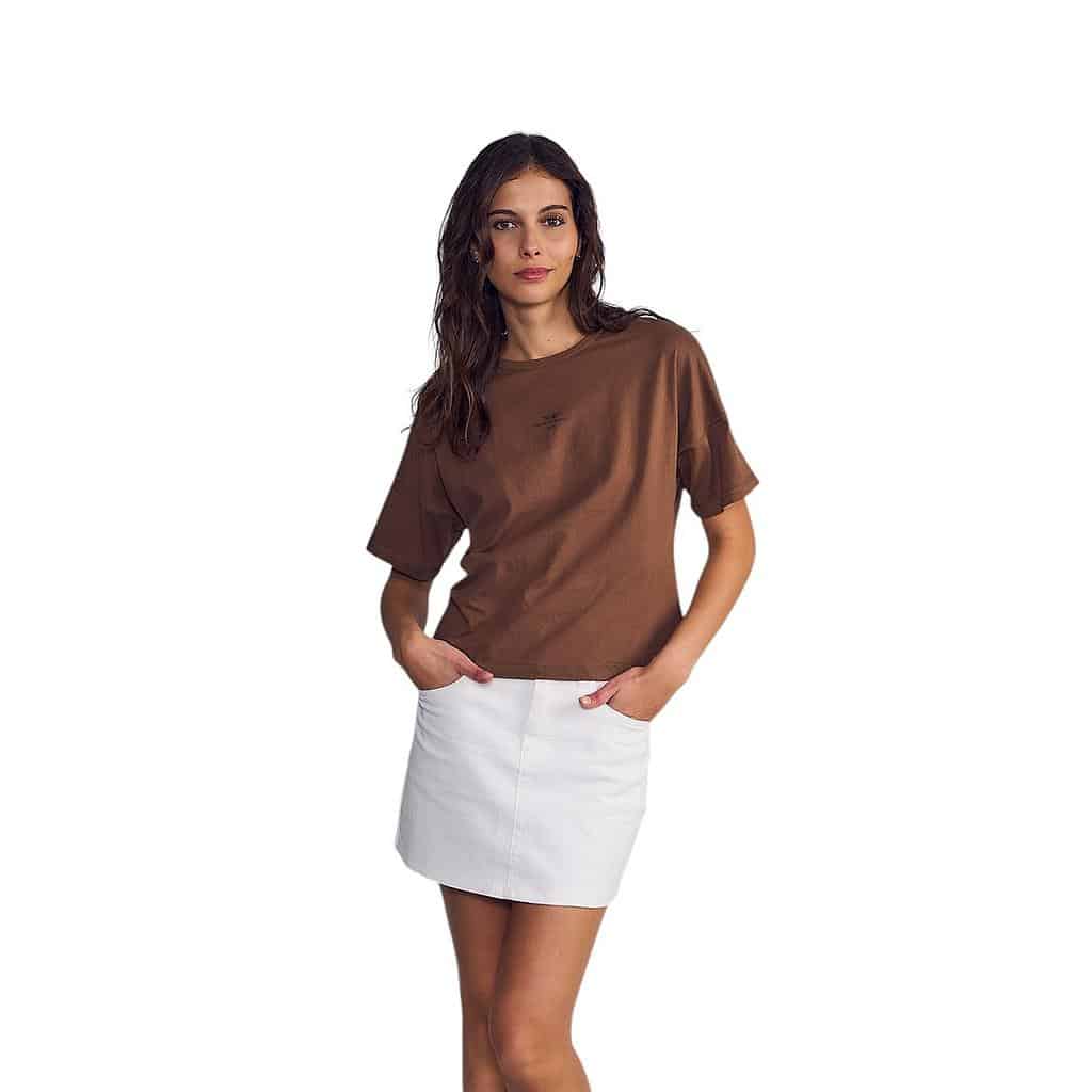 Polera Mujer Box Fit Round Neck E Ellus