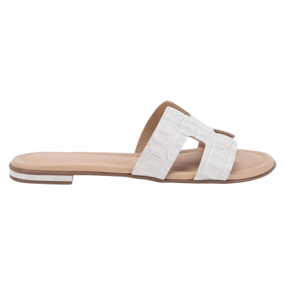 Sandalia Mujer Croco Blanco Sandy Gacel