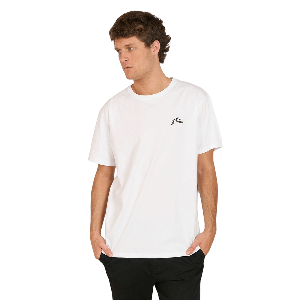 POLERA HOMBRE 7P201-MV LISO WHITE RUSTY
