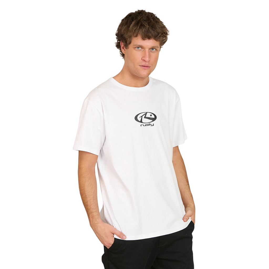 POLERA HOMBRE 7P208-MV LISO WHITE RUSTY