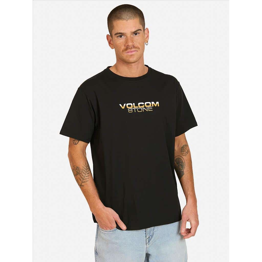 POLERA HOMBRE M/C 7P128-MV LISO BLACK VOLCOM