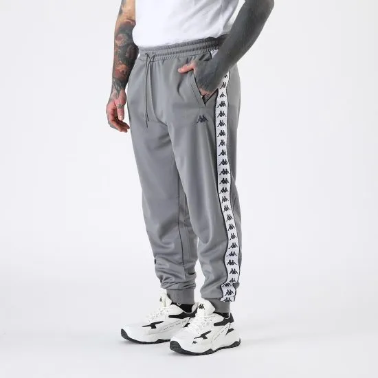 Pantalón Buzo Hombre Banda Grey White Kappa