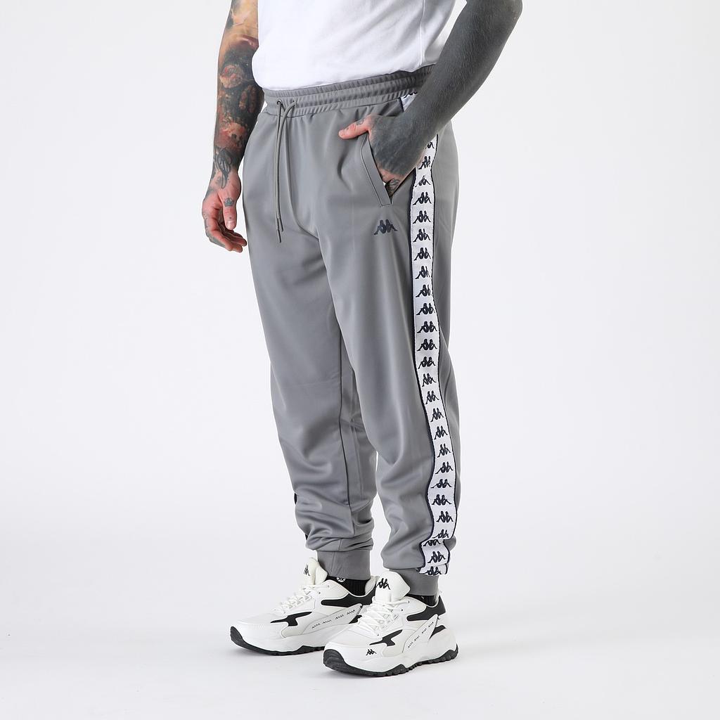 Pantalón Buzo Hombre Banda Grey White Kappa