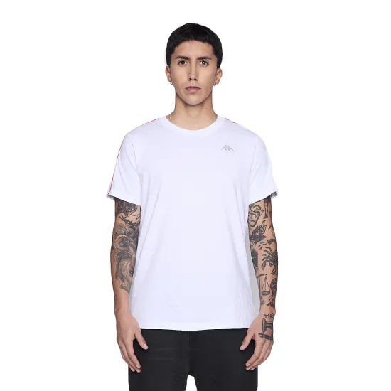 Polera Hombre Banda White Logo Grey Kappa