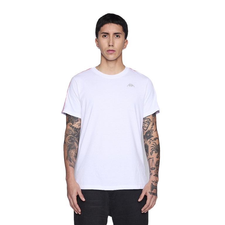 Polera Hombre Banda White Logo Grey Kappa