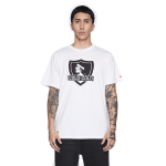Polera Colo Colo Urbano Hombre Blanco Escudo Negro