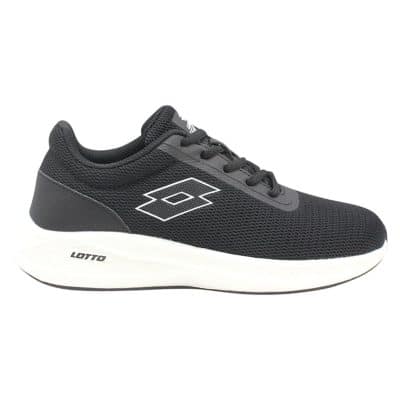 Zapatilla Running Juvenil Lotto Challenge Negra Blanco
