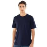 Polera Hombre Azul Marino Bolsillo Frontal Lacoste