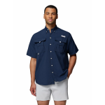 Camisa Manga Corta Hombre Bahama II Azul Columbia