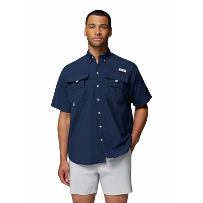 Camisa Manga Corta Hombre Bahama II Azul Columbia