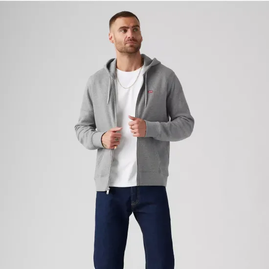 Polerón Hombre Gris con Cierre Levi’s Zip-Up Hoodie