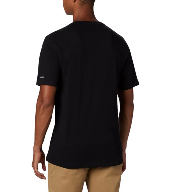 Polera Hombre CSC Basic Logo Manga Corta Negra Columbia - Imagen 2