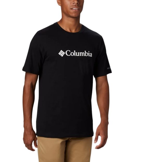 Polera Hombre CSC Basic Logo Manga Corta Negra Columbia - Imagen 4