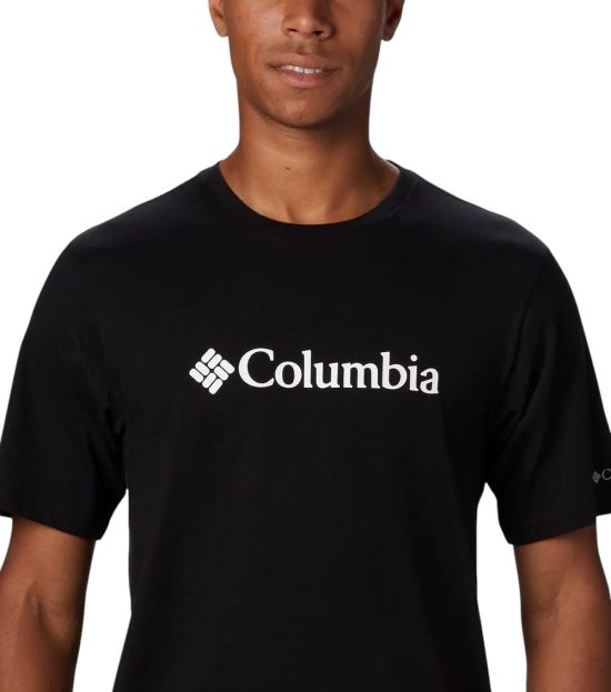 Polera Hombre CSC Basic Logo Manga Corta Negra Columbia - Imagen 5