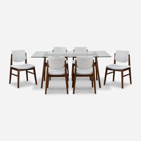 Juego Comedor Vidrio New York 6 Sillas Cic - Imagen 2