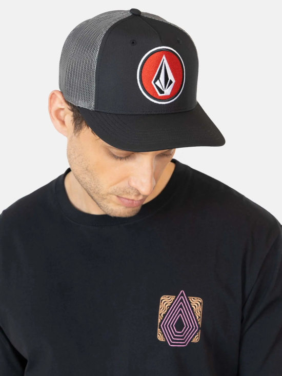 Polera Hombre Manga Corta Liso Black Plated Volcom - Imagen 3