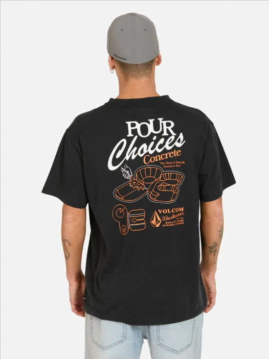 Polera Hombre Manga Corta Liso Black 7P163-MV Volcom - Imagen 2