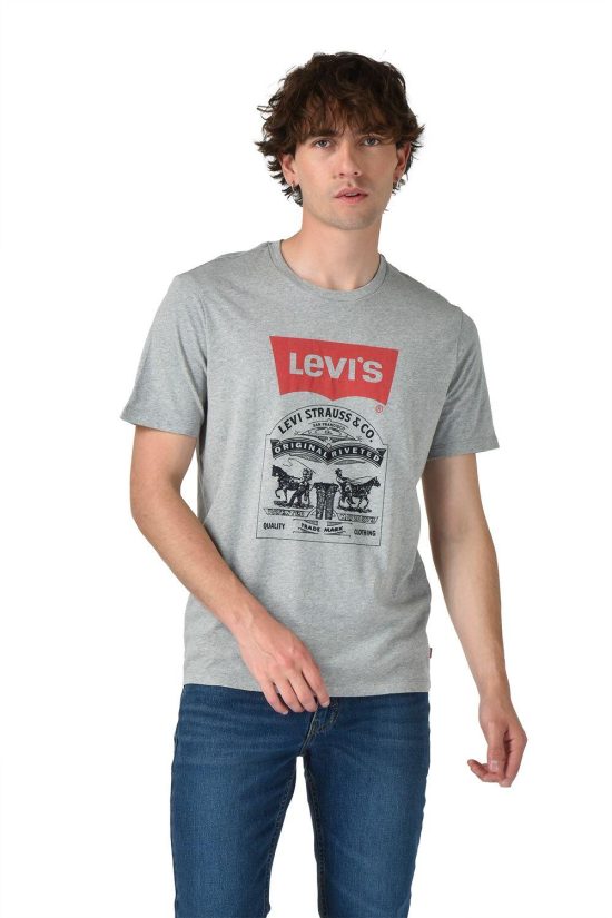 Polera Hombre Graphic Crewneck Tee Branding Stack Mid Levis - Imagen 4