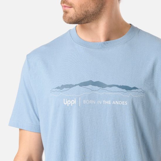 Polera Hombre Logo Lippi Front Print Azul Piedra Lippi - Imagen 5