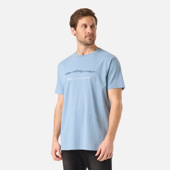 Polera Hombre Logo Lippi Front Print Azul Piedra Lippi - Imagen 6