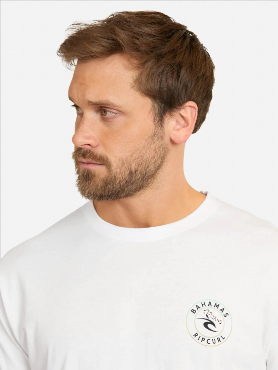 Polera Hombre Mte Bahamas Key Blanco RipCurl - Imagen 3
