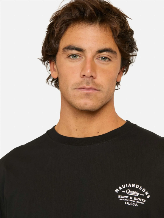 Polera Hombre Oversize Coastal Negro Maui - Imagen 3