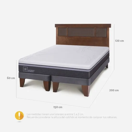 Cama Ortopedic Advance 2 Plazas Respaldo New Dublin Caramel Cic - Imagen 3