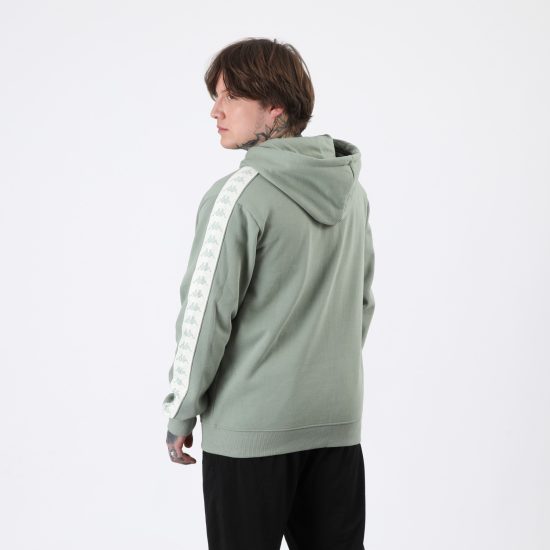 Poleron Full Zipper Verde Banda White Kappa - Imagen 2