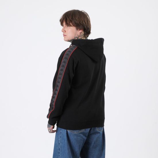 Polerón Kappa Men Full Zipper Black Banda Negro - Imagen 2
