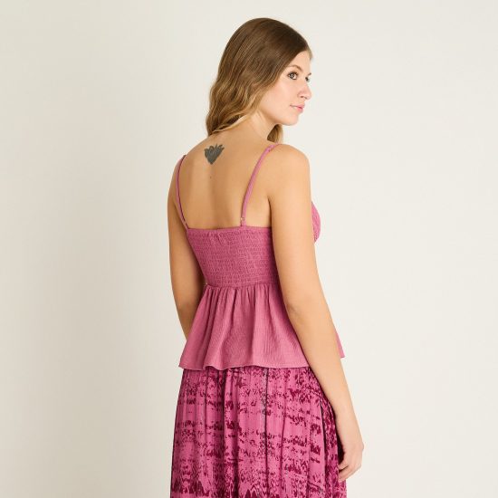 Blusa Rosa Sin Mangas Acuarela - Imagen 2