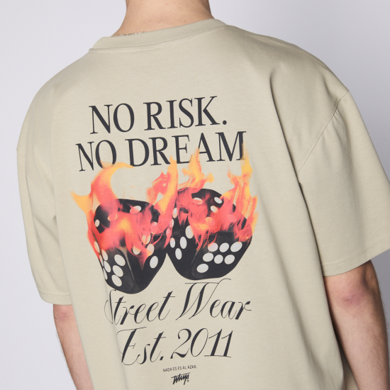 Polera Hombre Whatup No Risk No Dream Beige - Imagen 3