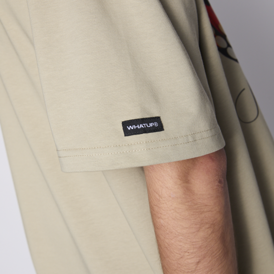 Polera Hombre Whatup No Risk No Dream Beige - Imagen 5