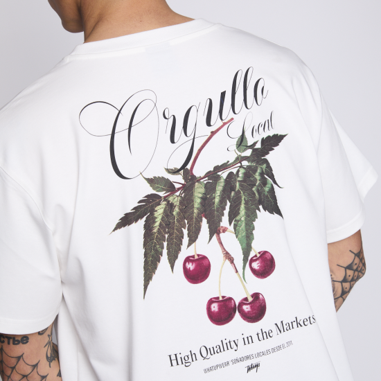 Polera Hombre Whatup Blanco Cherry White - Imagen 5