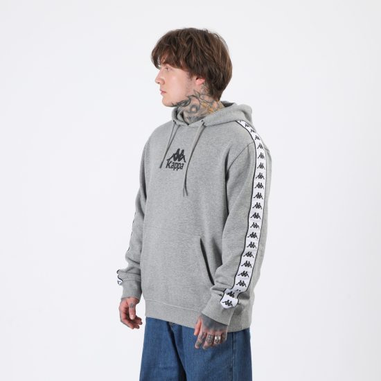 Polerón Hombre Kappa Hoodie Banda Grey Omini Black - Imagen 2