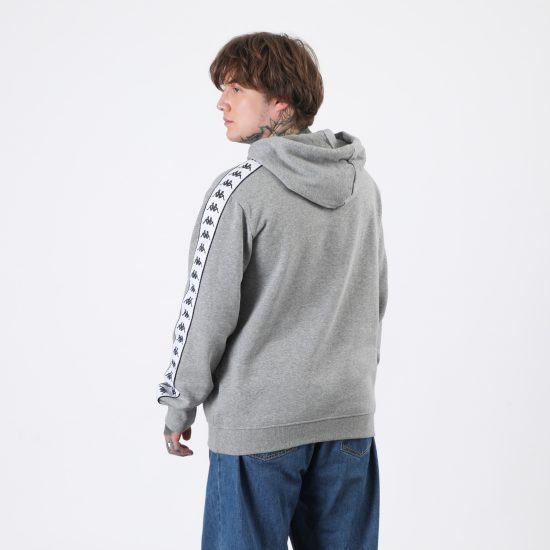 Polerón Hombre Kappa Hoodie Banda Grey Omini Black - Imagen 3