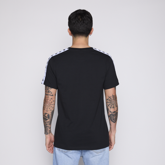 Polera Hombre Kappa Banda Black Logo White - Imagen 4