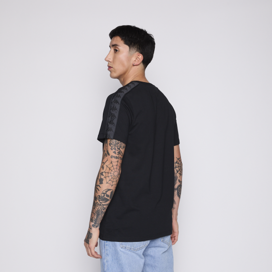 Polera Hombre Kappa Banda Black Logo Front Grey - Imagen 3