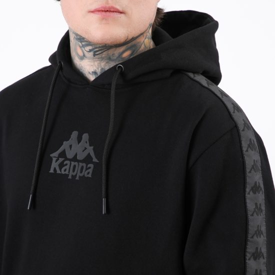 Polerón Hombre Kappa Hoodie Banda Black Omini Black - Imagen 3