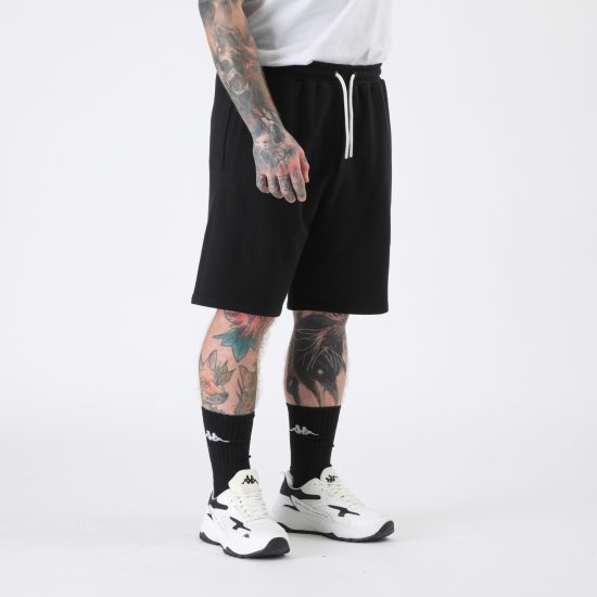 Short Hombre Kappa Black Omini White - Imagen 3